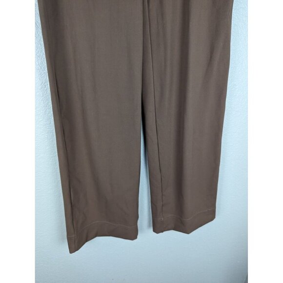HALARA Wide Leg Brown High Waisted Pants Casual Pockets S Women Trousers - Picture 4 of 8